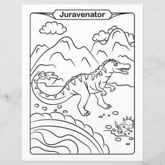 Página para Colorir de Dinossauro - Juravenator