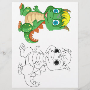Página para colorir dinossauro de desenho animado