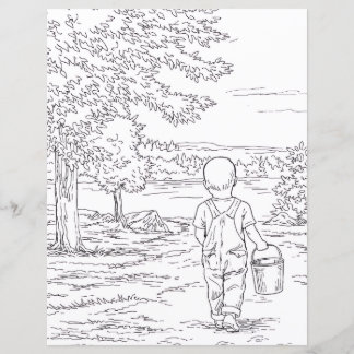 Página para Colorir - Menino Fazendo Xixi