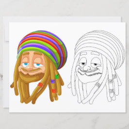 Página para colorir Rastafári