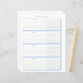 Página Planejamento Semanal do Routine Tracker
