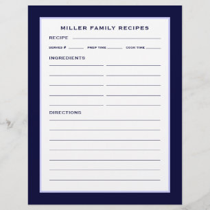 Página Receber Nome da Família   Marinho simples a