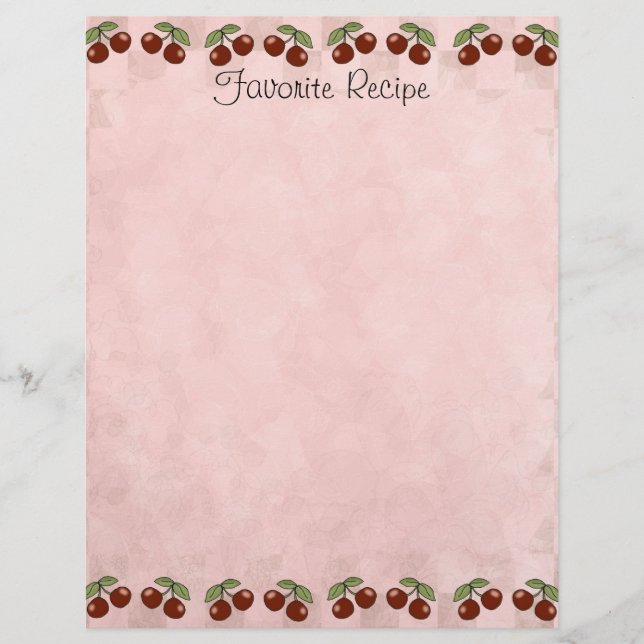 Página Receita de Cereja (Frente)