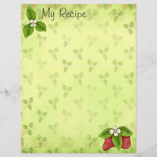 Página Receita de Morango (Frente)