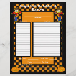 Página Receita do Espantalho do Halloween