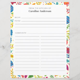 Página Receita Personalizada Floral Escandinávia C