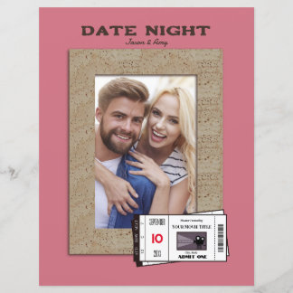 Página Scrapbook de Data Personalizável Noite Pré-