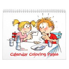 Páginas De Coloração De Calendário Personalizadas