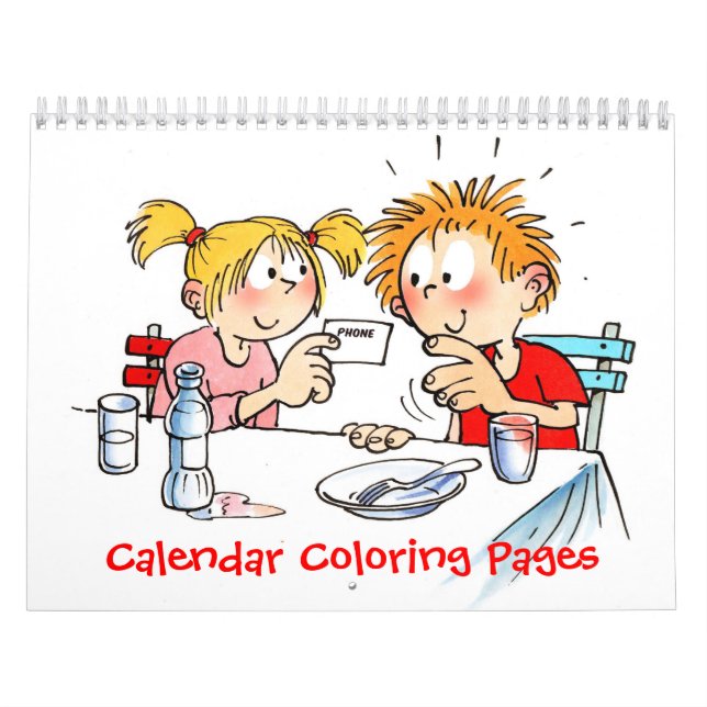 Páginas De Coloração De Calendário Personalizadas  (Capa)