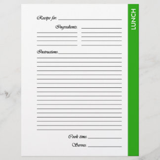 Páginas de recebimento lado-a-lado do LUNCH Verde