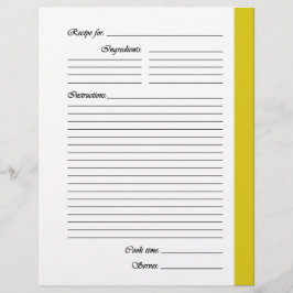 Páginas de Receita Amarelas de Dois Lados