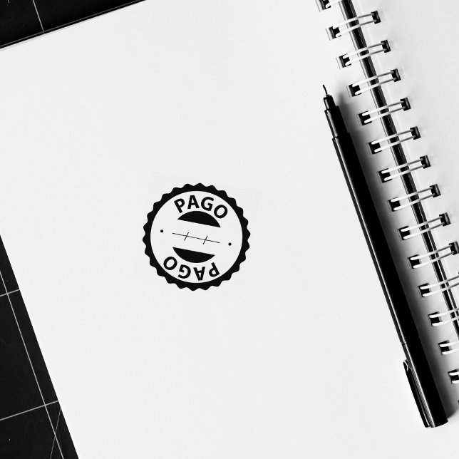 Pago, Carimbo de Borracha Português (Criador carregado)