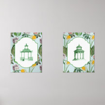 Pagode Chinesa com Desenho Floral
