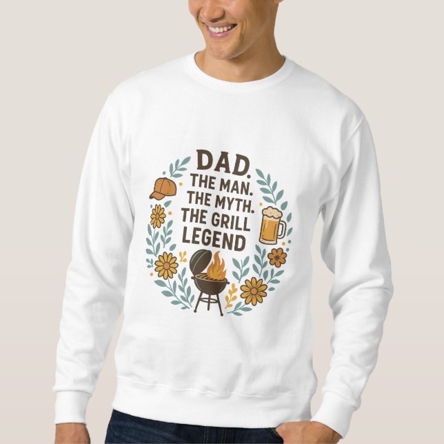 Pai, a Lenda da Churrasqueira – Camisa Divertida d (Frente)