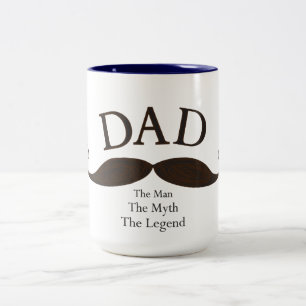 Pai artístico caneca ilustrada do bigode