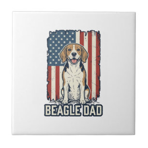 Pai Beagle Patriótico Design de Cachorro de Gravur