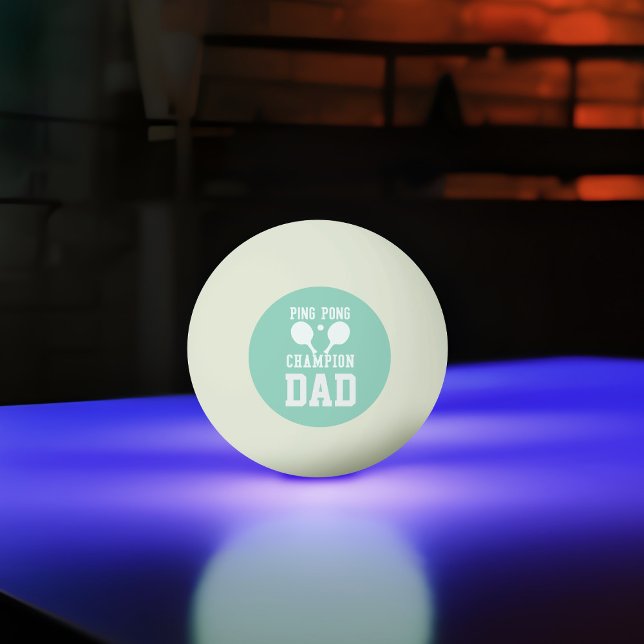 Pai Brilhante na Bola do Pong do Monograma Escuro (Perfect ping pong ball for your dad (or you) Add your initials and play ping pong in the dark)