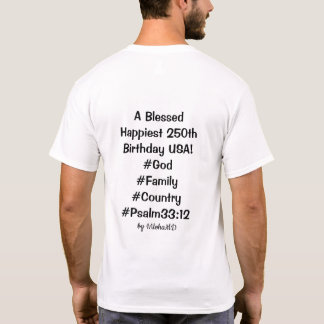 pai Camiseta Abençoado Feliz 250º Aniversário EUA!