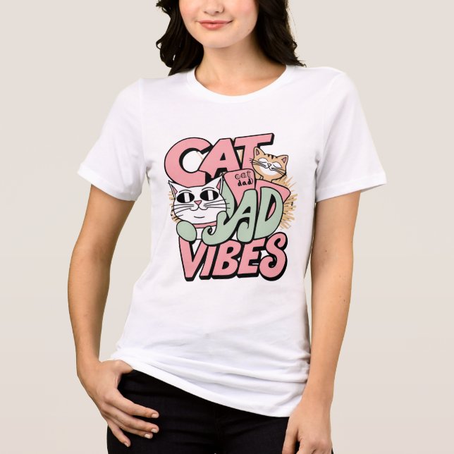 Pai Cat Vibes Camisa Tripla - Suave e Na moda (Frente)