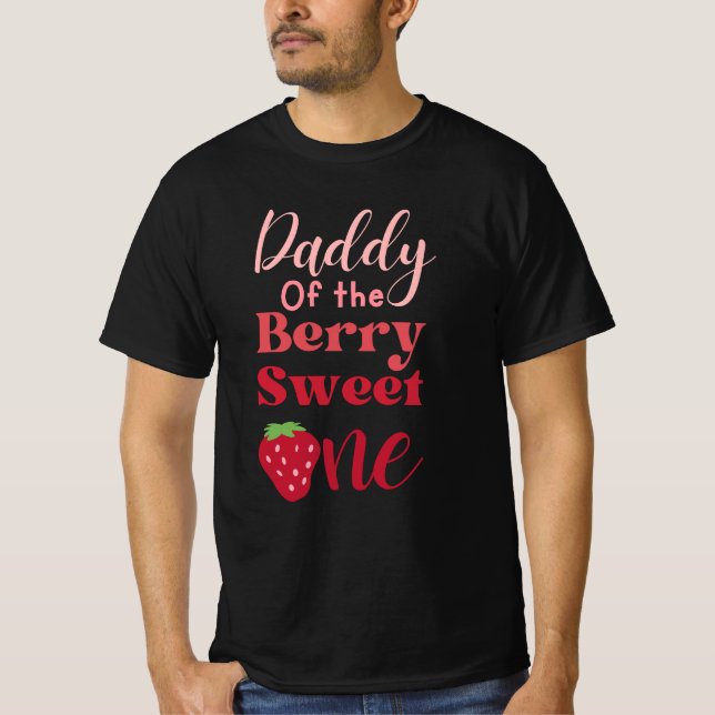Pai da camisa de morango Berry Sweet One Strawberr (Frente)