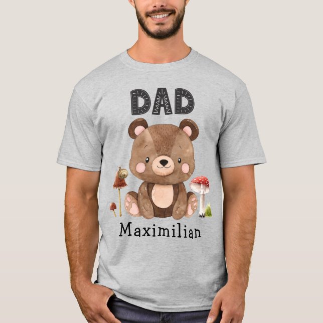 Pai da camiseta do bebê bear de aniversário (Frente)