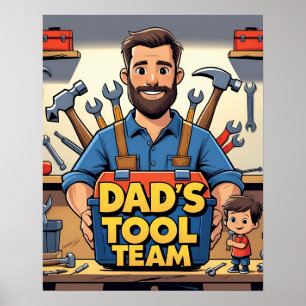 Pai da equipe de ferramentas Poster para impressão