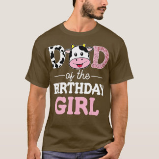 Pai da garota de aniversário Camisa Fazenda Vaca P
