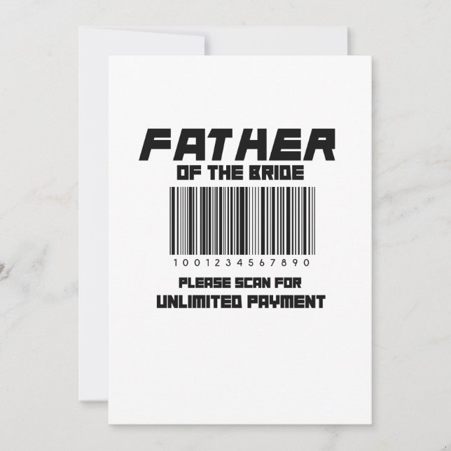 Pai da Noiva, por favor, verifique o pagamento (Frente)