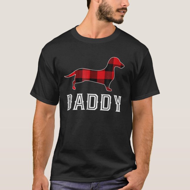 Pai Dachshund Dog Coincide Com Camisa De Pajama Da (Frente)