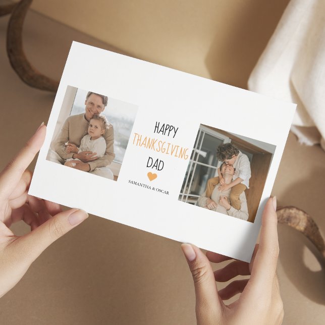 Pai de Ação de Graças para Foto e Colagem Moderna (Criador carregado)