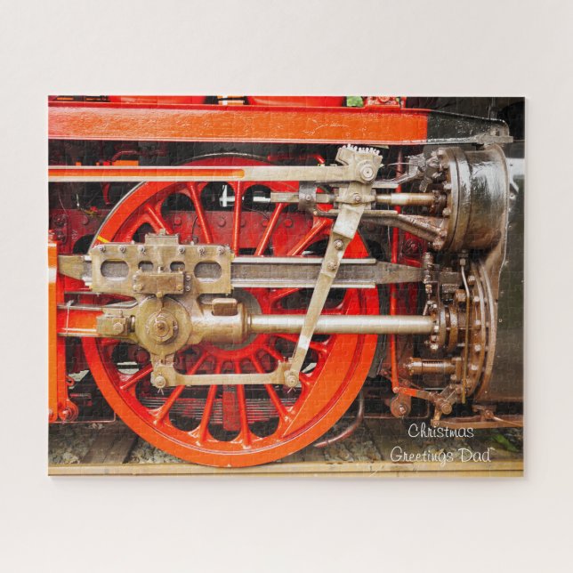 Pai de aniversário. Quebra-cabeça de serra (Horizontal)