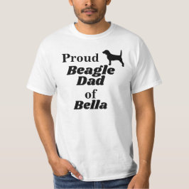 Pai de Beagle Personalizado T Camisa