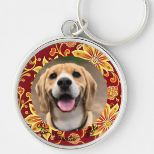 Pai De Cachorro Bonito No Adoro Chaveiro de Pet De