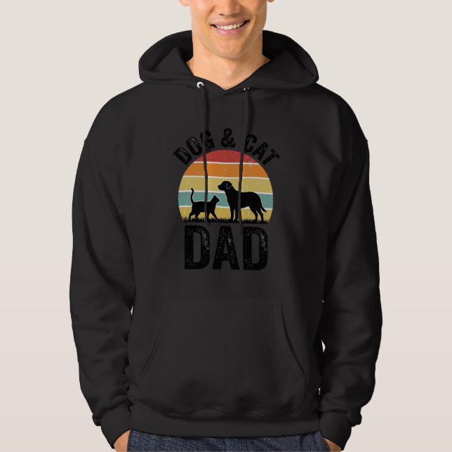Pai de Cachorro e Gato Design de Camisa de Amante  (Frente)