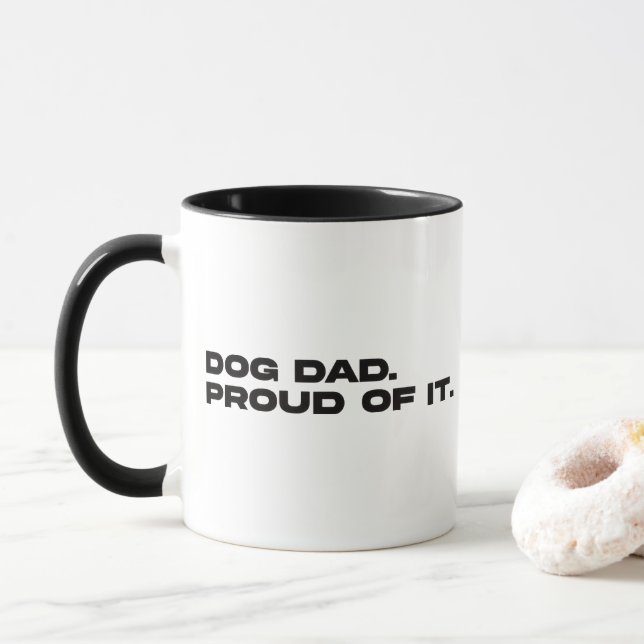 Pai de Cachorro Orgulhoso Disso Caneca Engraçada (Com Donut)