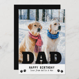 Pai de Cães Feliz Aniversário Foto Personalizada M