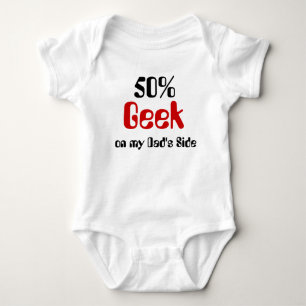 pai De Camisa De Bebê Do Lado Do Geek 50%
