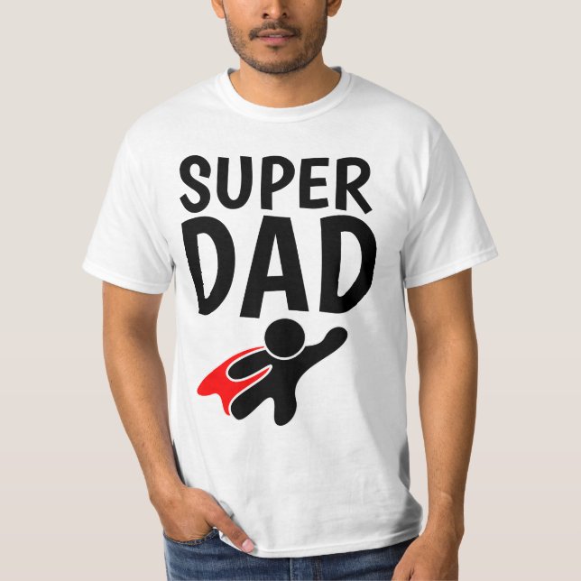 Pai de camiseta PAI engraçada SUPER HERO (Frente)