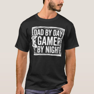 Pai de Dia Gamer à Noite Camiseta - Divertido Jogo