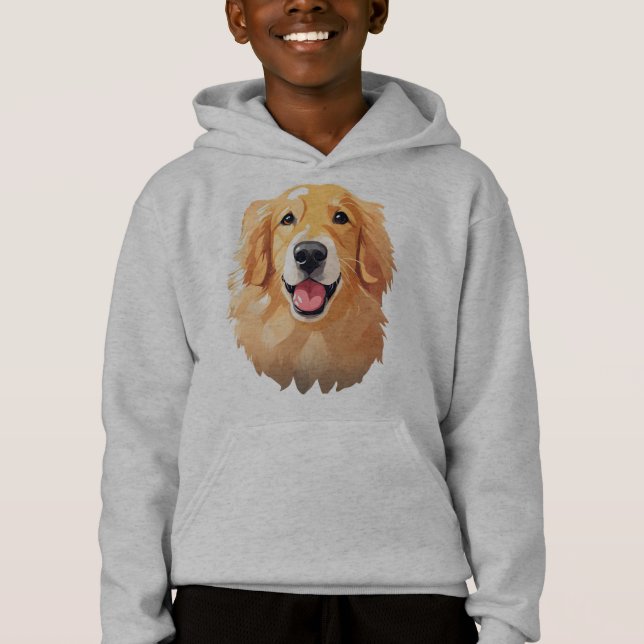 Pai de Expressão de Rosto Feliz Cachorro Gourado (Frente)