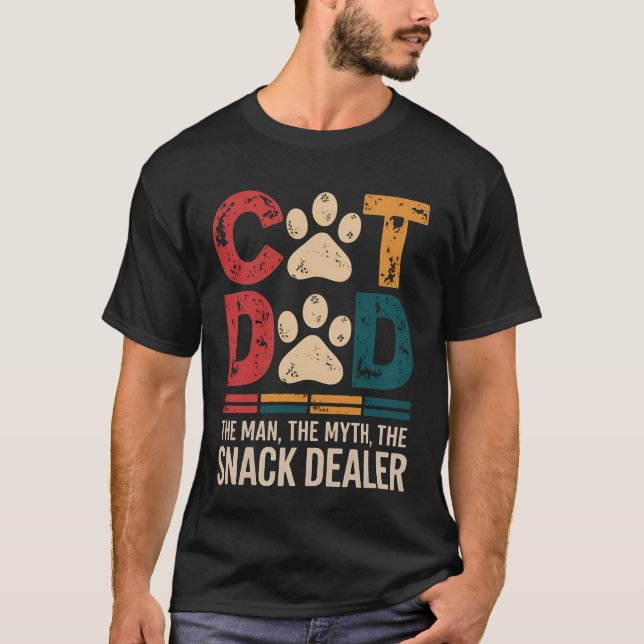 Pai de Gato O Homem A Camisa T dos Homens Engraçad (Frente)