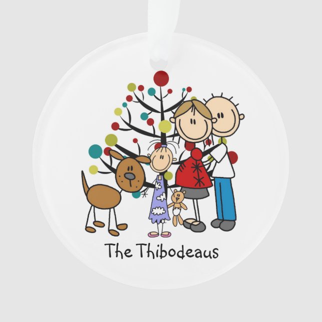 Pai De Imagem, Mãe, Rapariga, Ornamento Acrílico D (Frente)