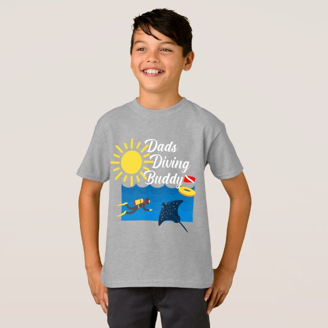 Pai de mergulho de Design Buddy - Camisa básica pa (Frente Completa)