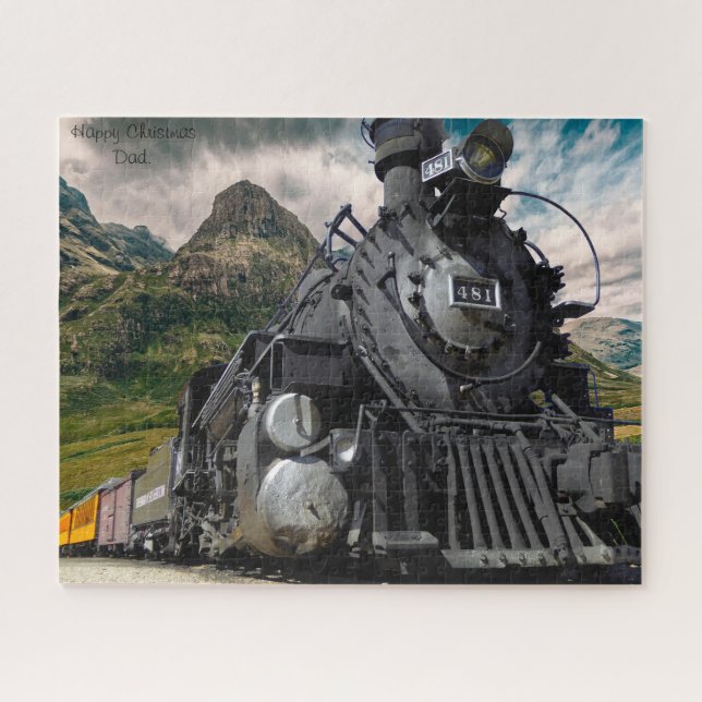 Pai de Natal. Quebra-cabeça de serra (Horizontal)