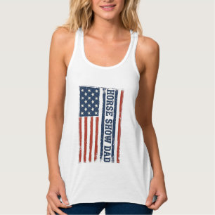 Pai de Show de Cavalos Bandeira Americana Camisa V