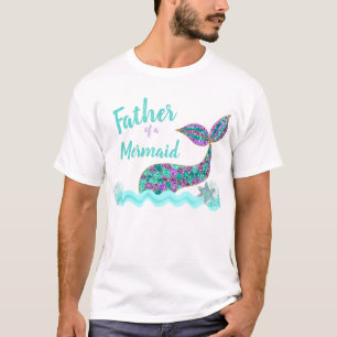 Pai de uma Sereia, camiseta de festa de aniversár