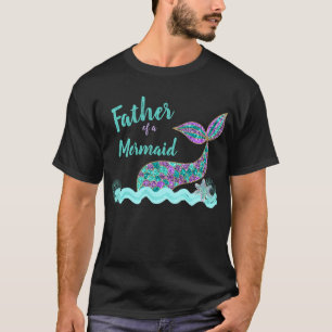 Pai de uma Sereia, camiseta de festa de aniversár