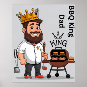 Pai digital do rei do Poster Grill