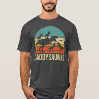 Pai Dinossauro Camisa Daddysaurus Camisa Quatro Fi