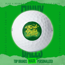 Pai Divertido de Golfe com Terceiro Putt Retrô